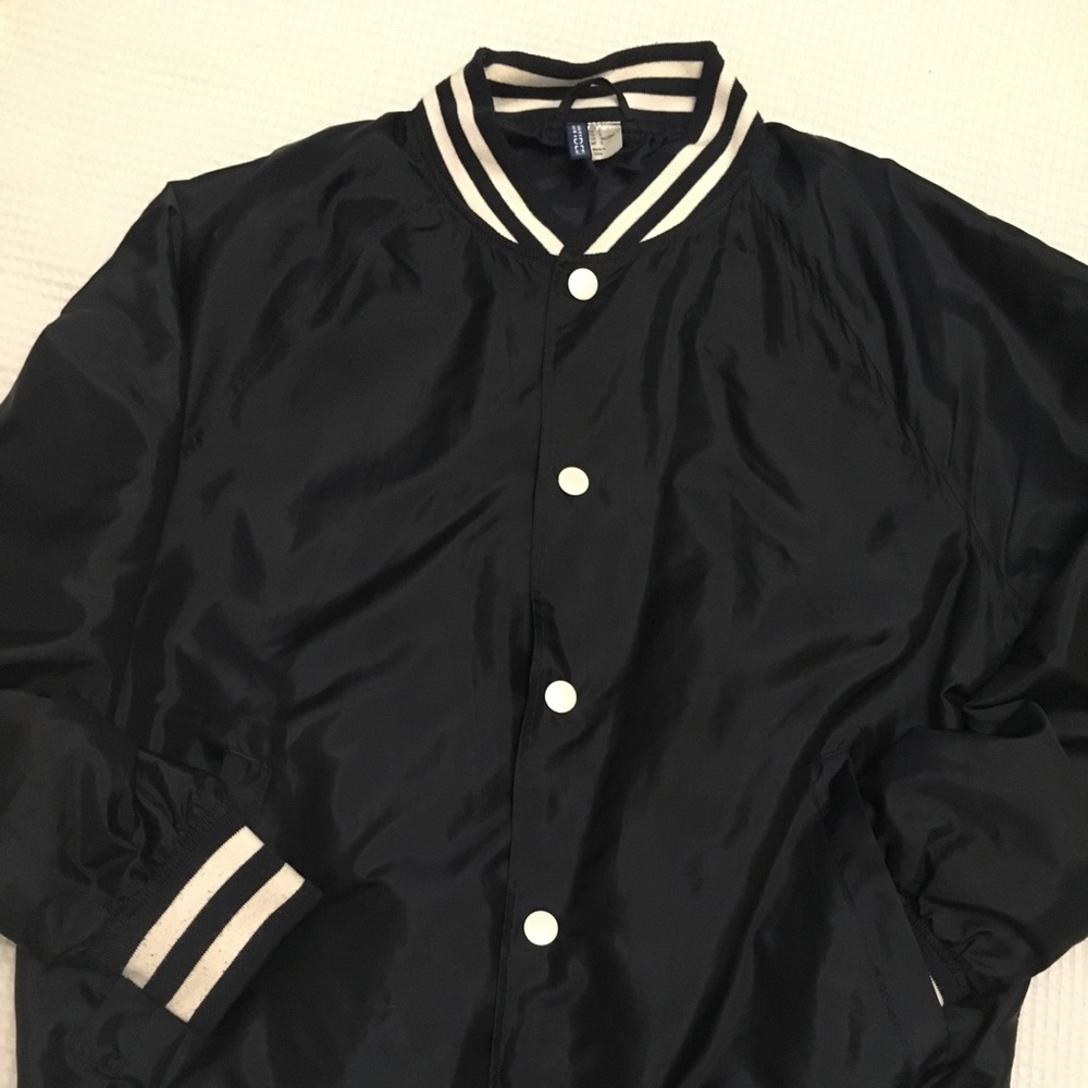 Men’s Large H&M Blue & White Bomber Jacket
